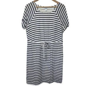 👗 OLD NAVY | Blue and White Striped Drawstring Dress | Size L